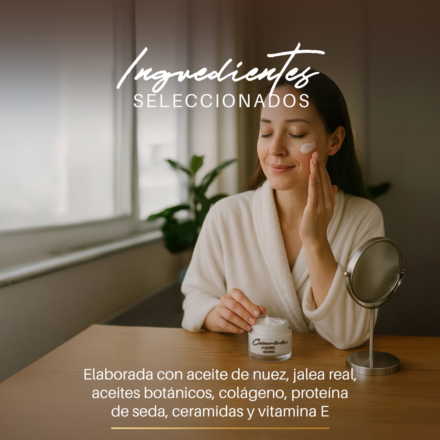 Crema Facial de Día +SPF50 Con Aceite de Nuez Pecana 50ml