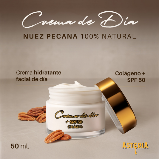 Crema Facial de Día +SPF50 Con Aceite de Nuez Pecana 50ml