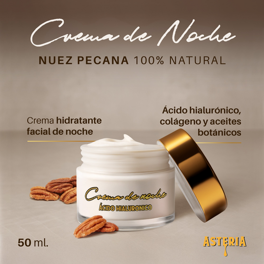 Crema Facial de Noche con Aceite de Nuez Pecana 50ml